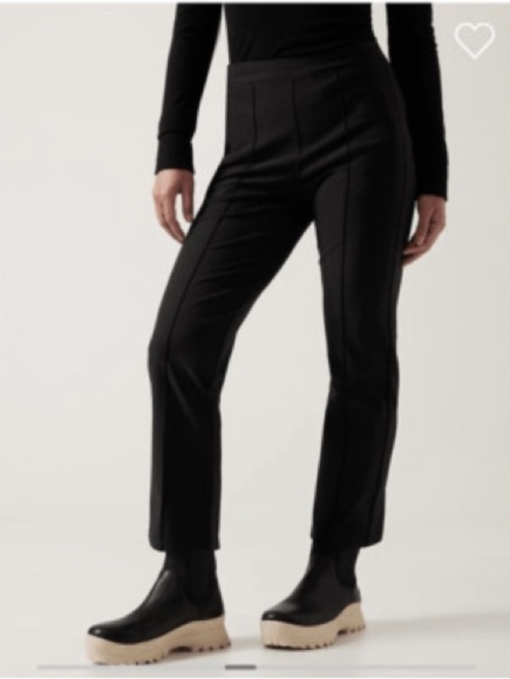 Athleta Headlands Hybrid Straight Leg Pant in Black Size 16 Travel Athleisure